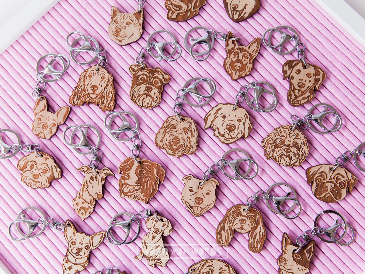 Labrador Keychain Keyring – Wood With Words