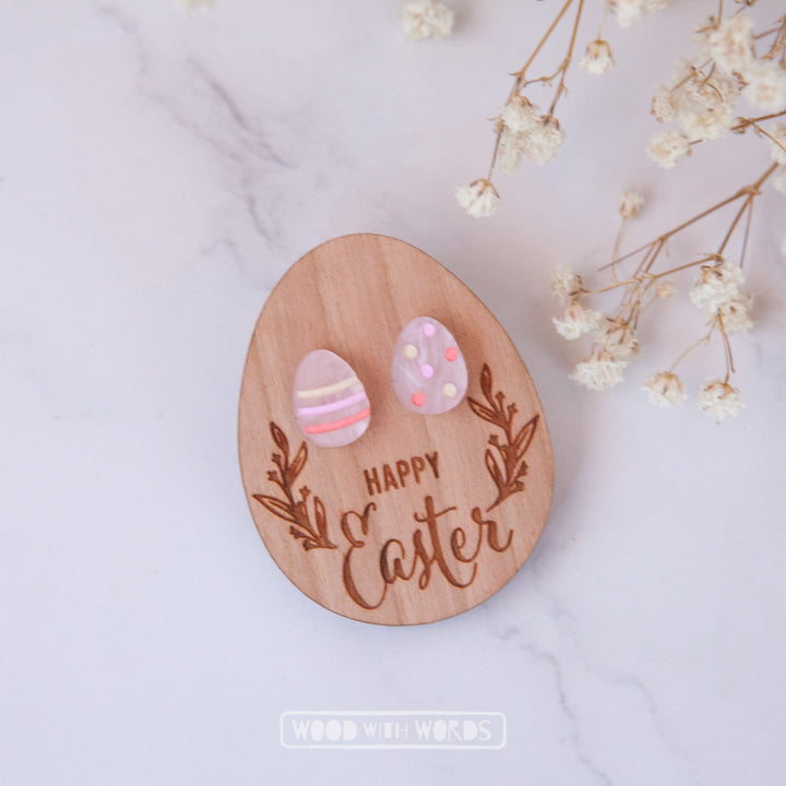 Easter Earrings with Happy Easter gift tag - Assorted Options
