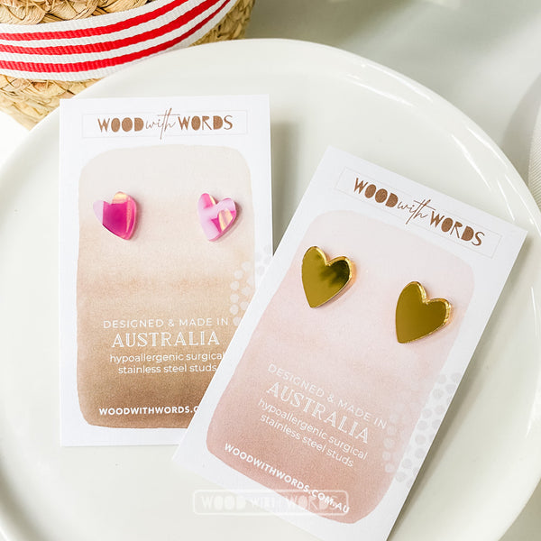 Heart Stud Earrings