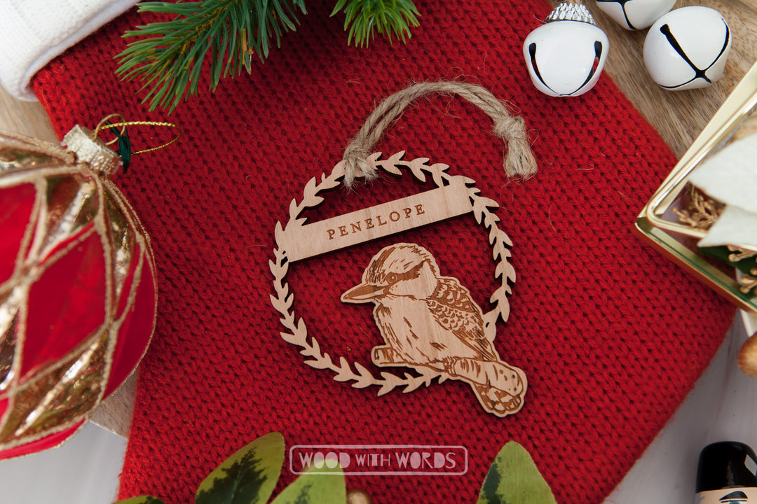 Banner Style Australian Wildlife Personalised Ornament