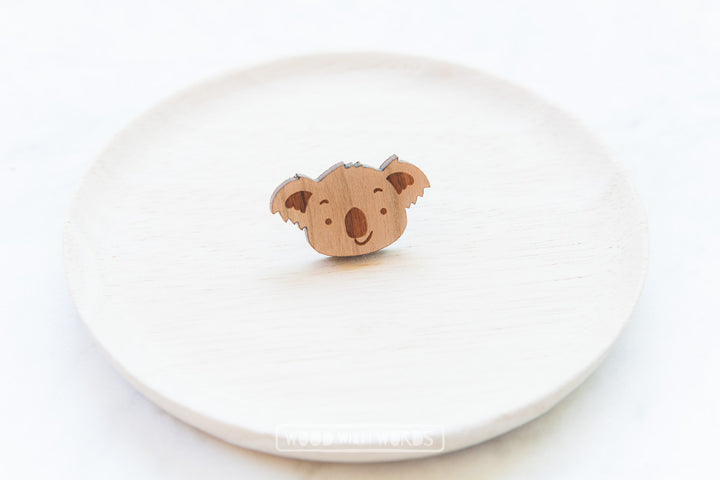Koala Wooden Pin - Wood With Words