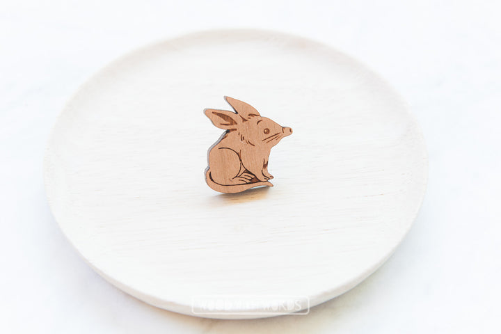 Bilby Wooden Pin - Wood With Words