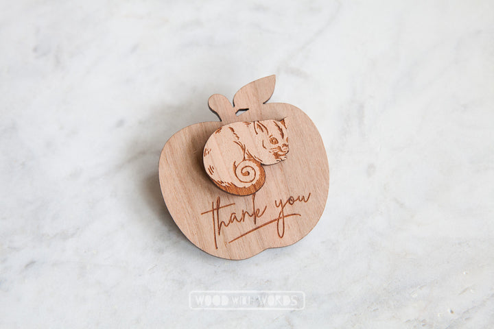 Ringtail Possum Wooden Pin - Wood With Words