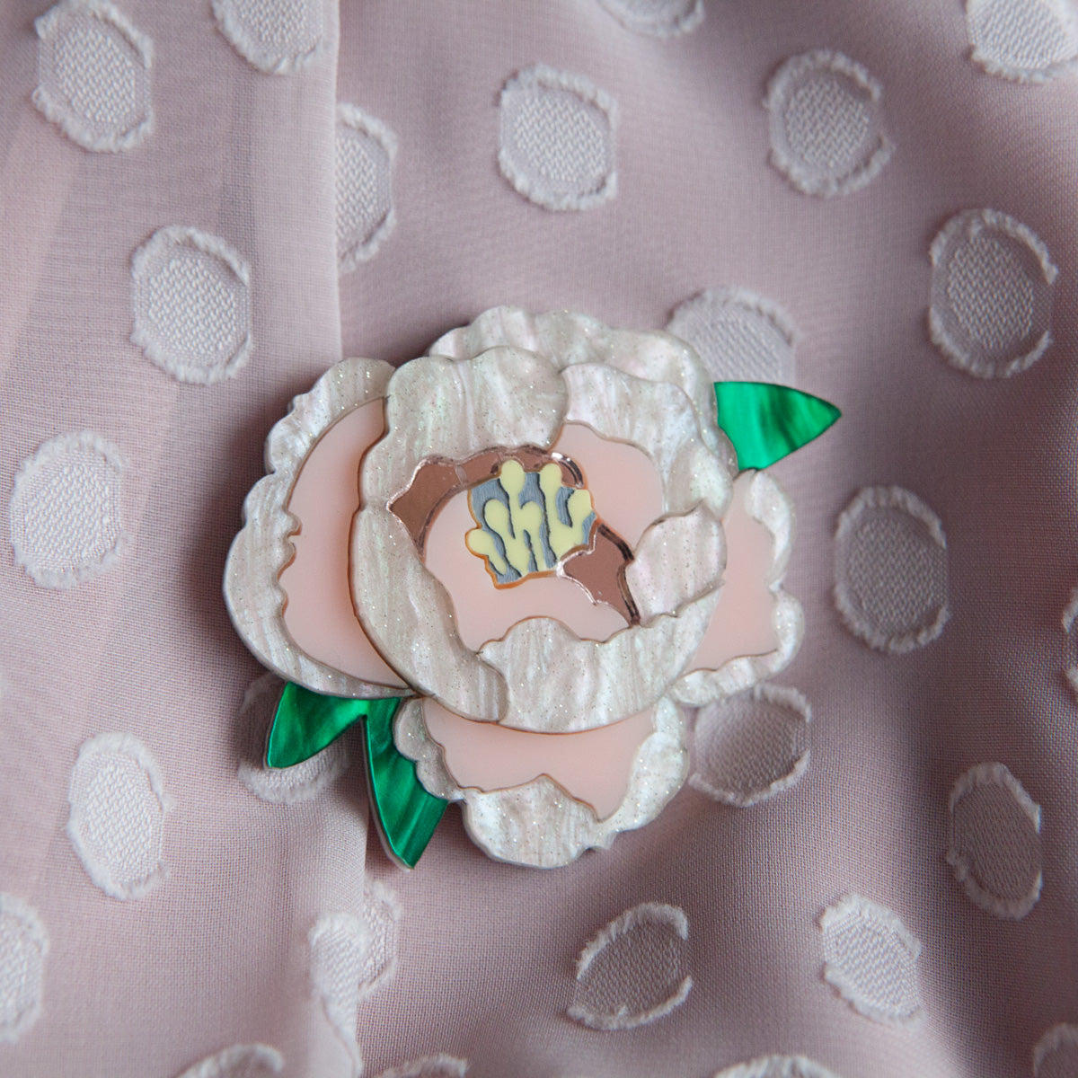 Peony brooch on sale