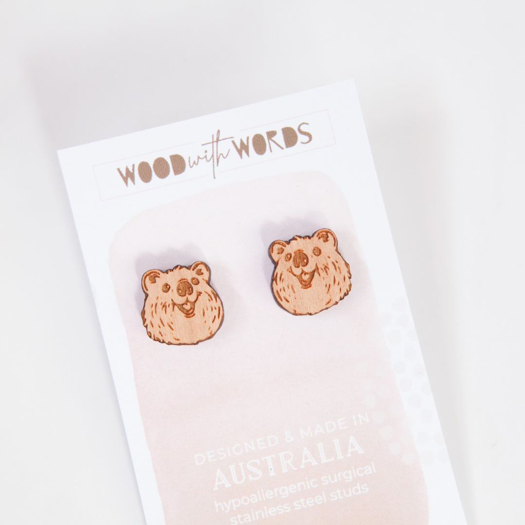 Australian Wildlife Series Wooden Stud Earrings
