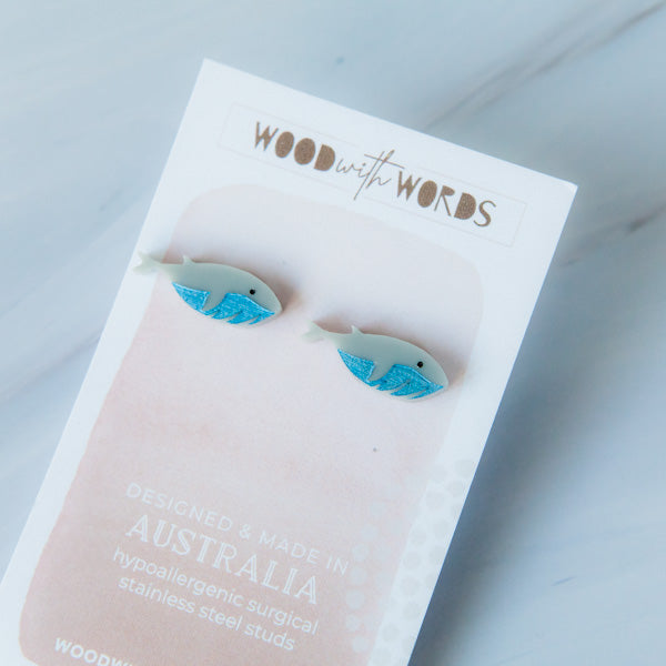 Whale Stud Earrings